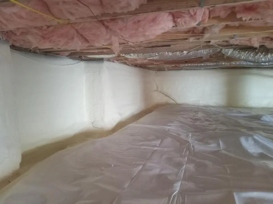 Crawl space encapsulation with closed-cell spray foam for Roof Waterproofing in Dunn Loring